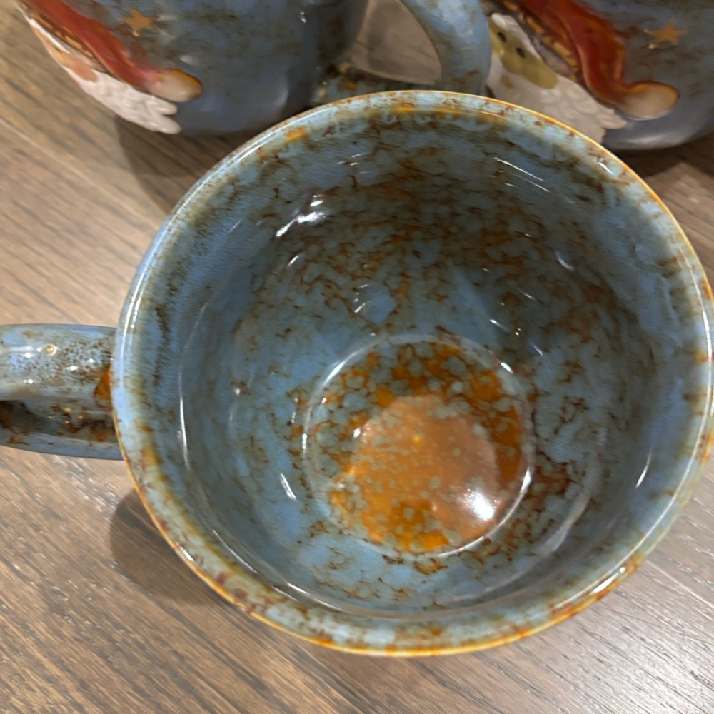 Santa Claus Ceramic Mugs - Blue, set of 3, never used - Picture 7 of 9